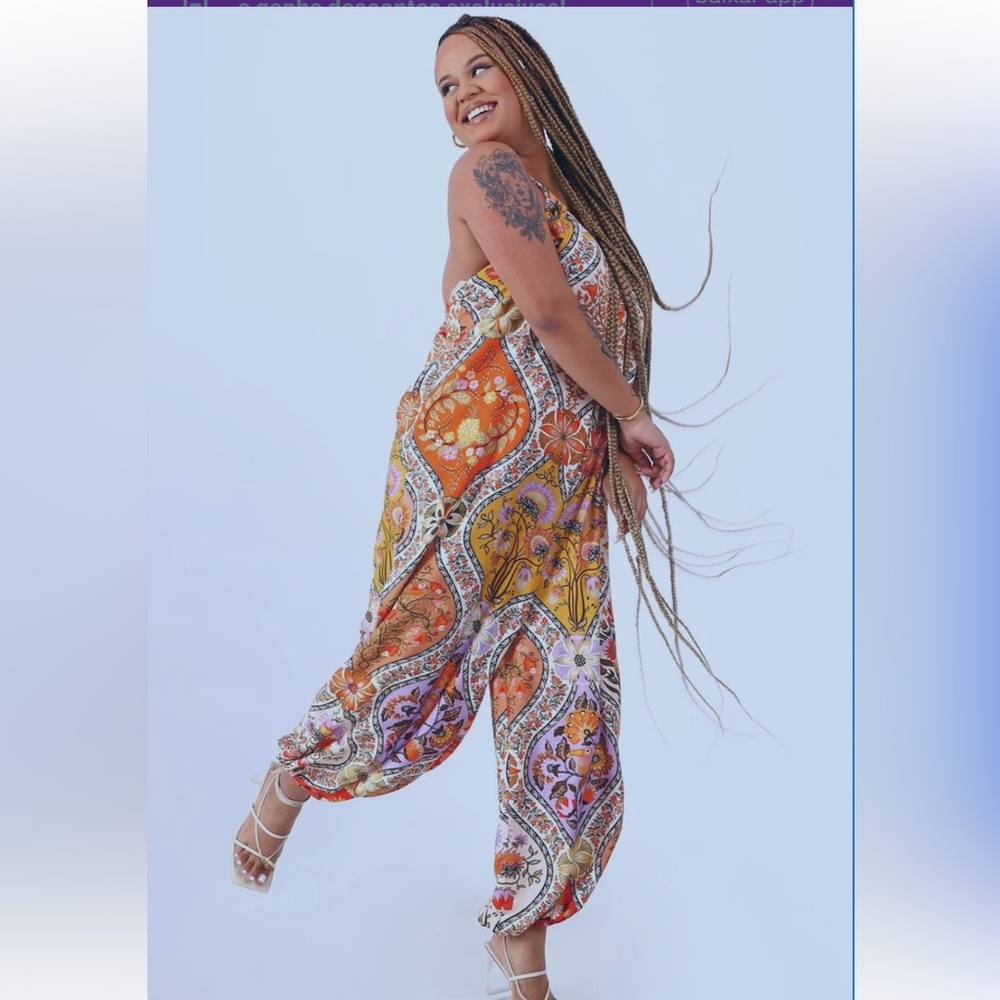 FARM Rio Halter Jumpsuit Size L - Picture 7 of 15